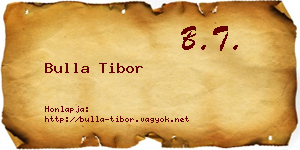 Bulla Tibor névjegykártya
